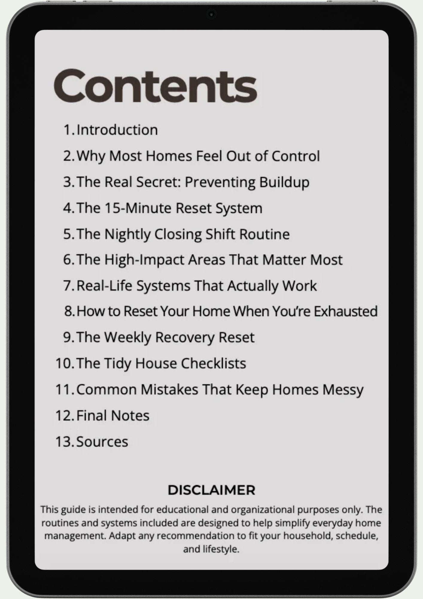 The Tidy House Method