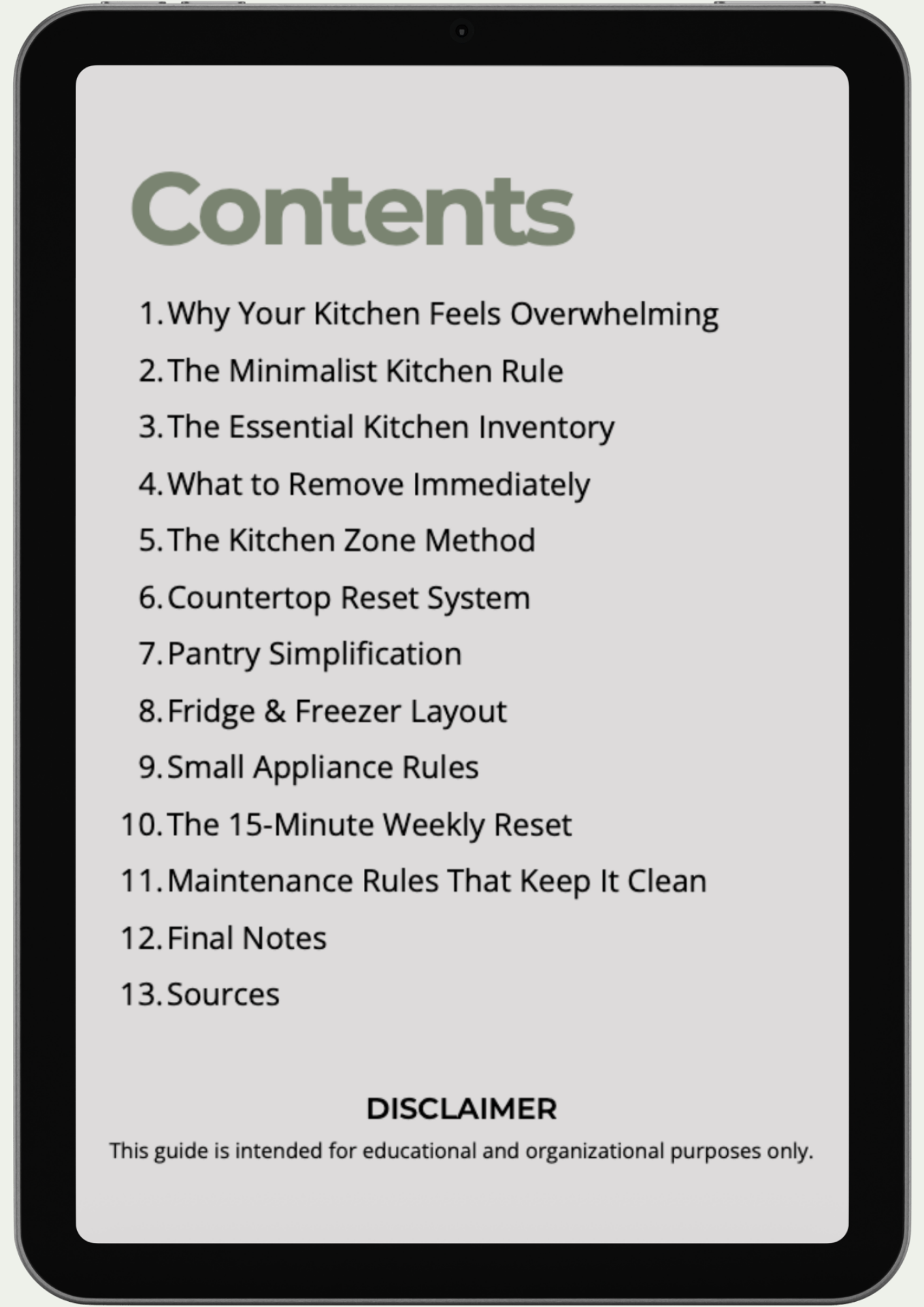 The Minimalist Kitchen System